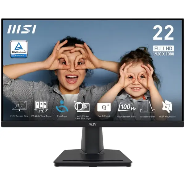 MSI PRO MP225 — 21,5" FHD | 100 Hz | IPS | 1 ms