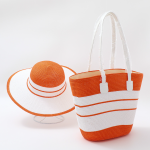 Ensemble sac & chapeau de plage femme – paille, anti-UV, grande capacité